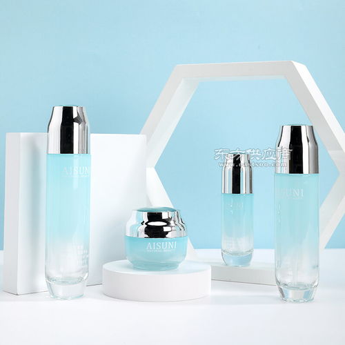化妆品套装瓶 乳液瓶玻璃瓶按压泵头 护肤品包材图片